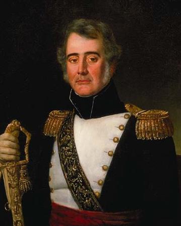 Jean joseph Taillasson A portrait of Brigadier General Jean Baptiste Plauche by Jean Joseph Vaudechamp oil painting image